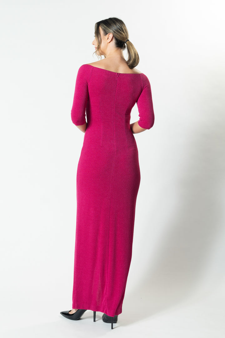 ARIA 3/4 Sleeve Gather Front Gown