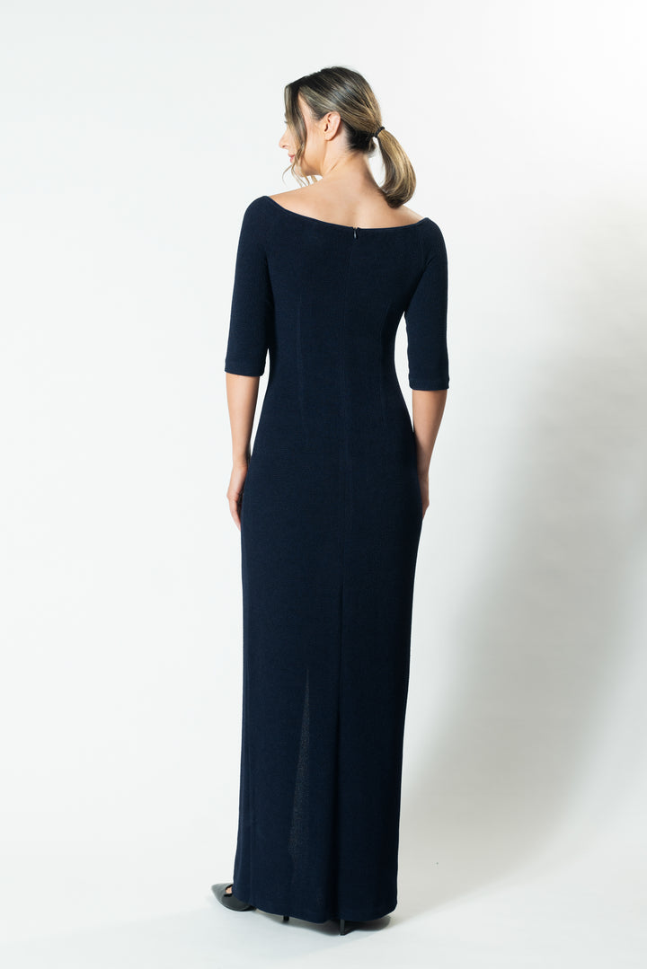 ARIA 3/4 Sleeve Gather Front Gown