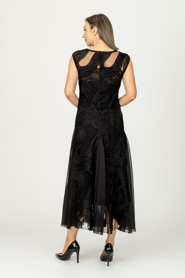 ATLANTIS Cap Sleeve Godet Gown