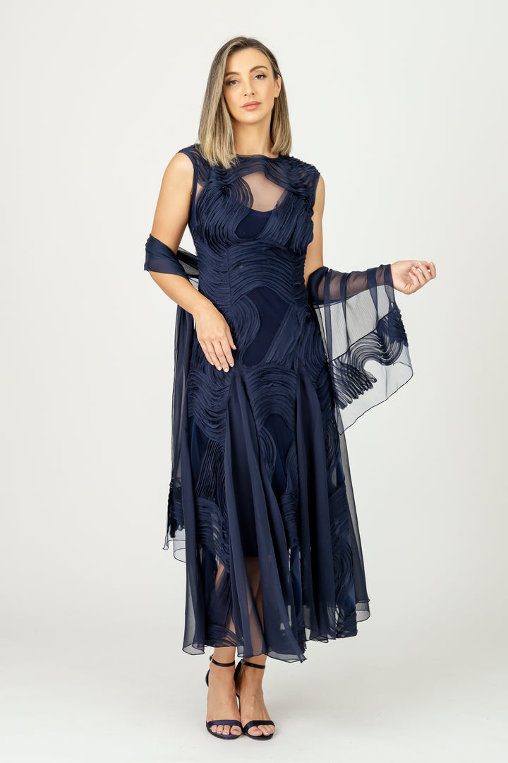 ATLANTIS Trimmed Chiffon Cocktail Scarf