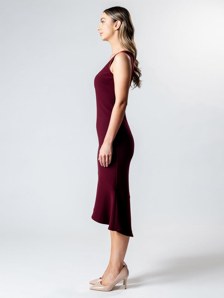 MIM Bond Flute Hem Cocktail Dress