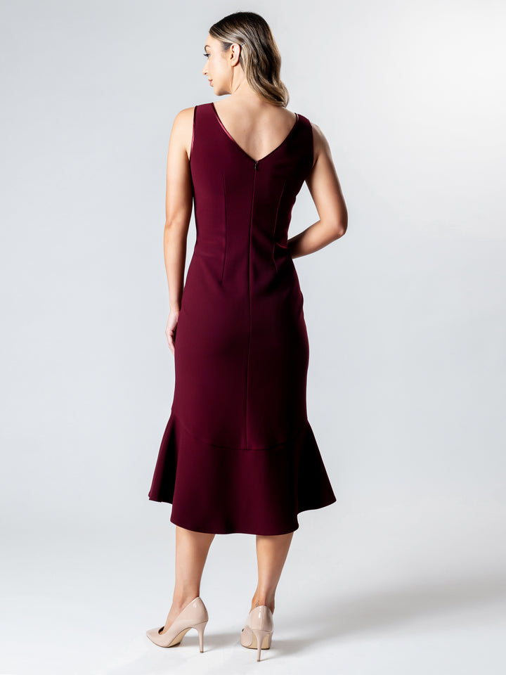 MIM Bond Flute Hem Cocktail Dress