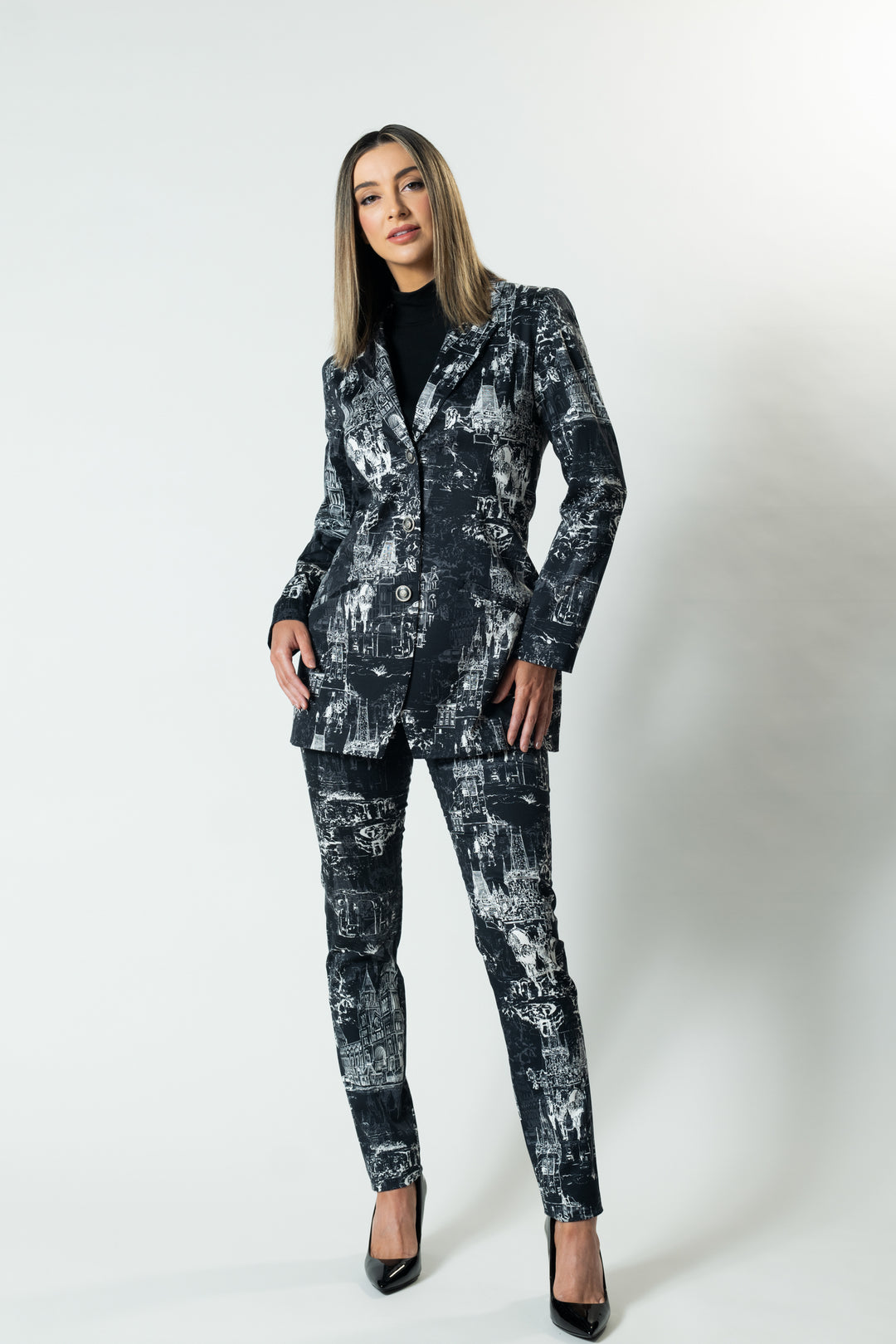 CITYSCAPE Straight Leg Suit Pant
