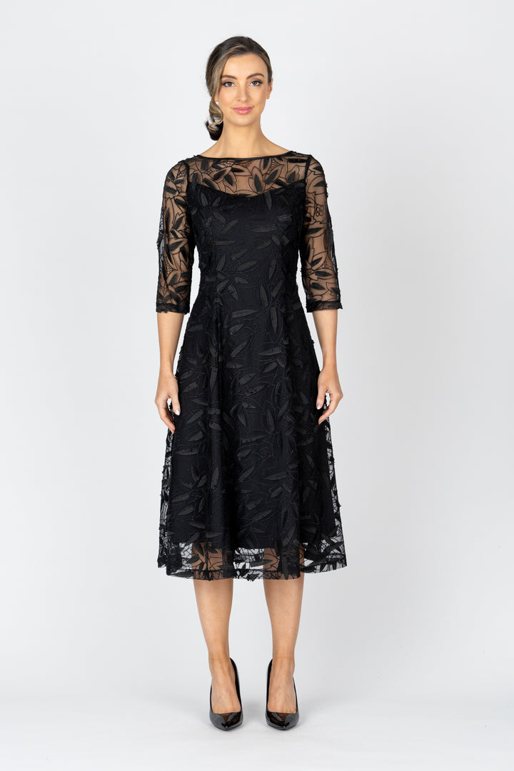 CLEO 3/4 Sleeve A-Line Dress