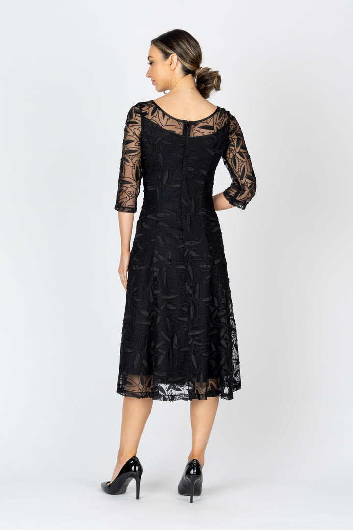 CLEO 3/4 Sleeve A-Line Dress