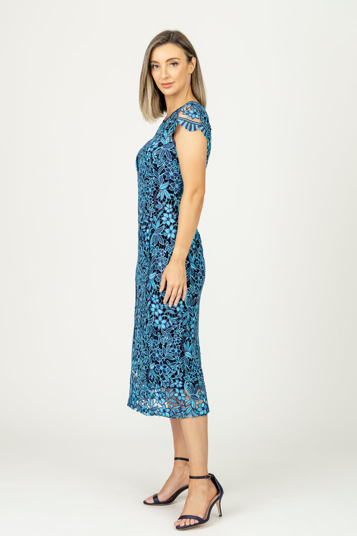 CORFU Cap Sleeve Midi Dress