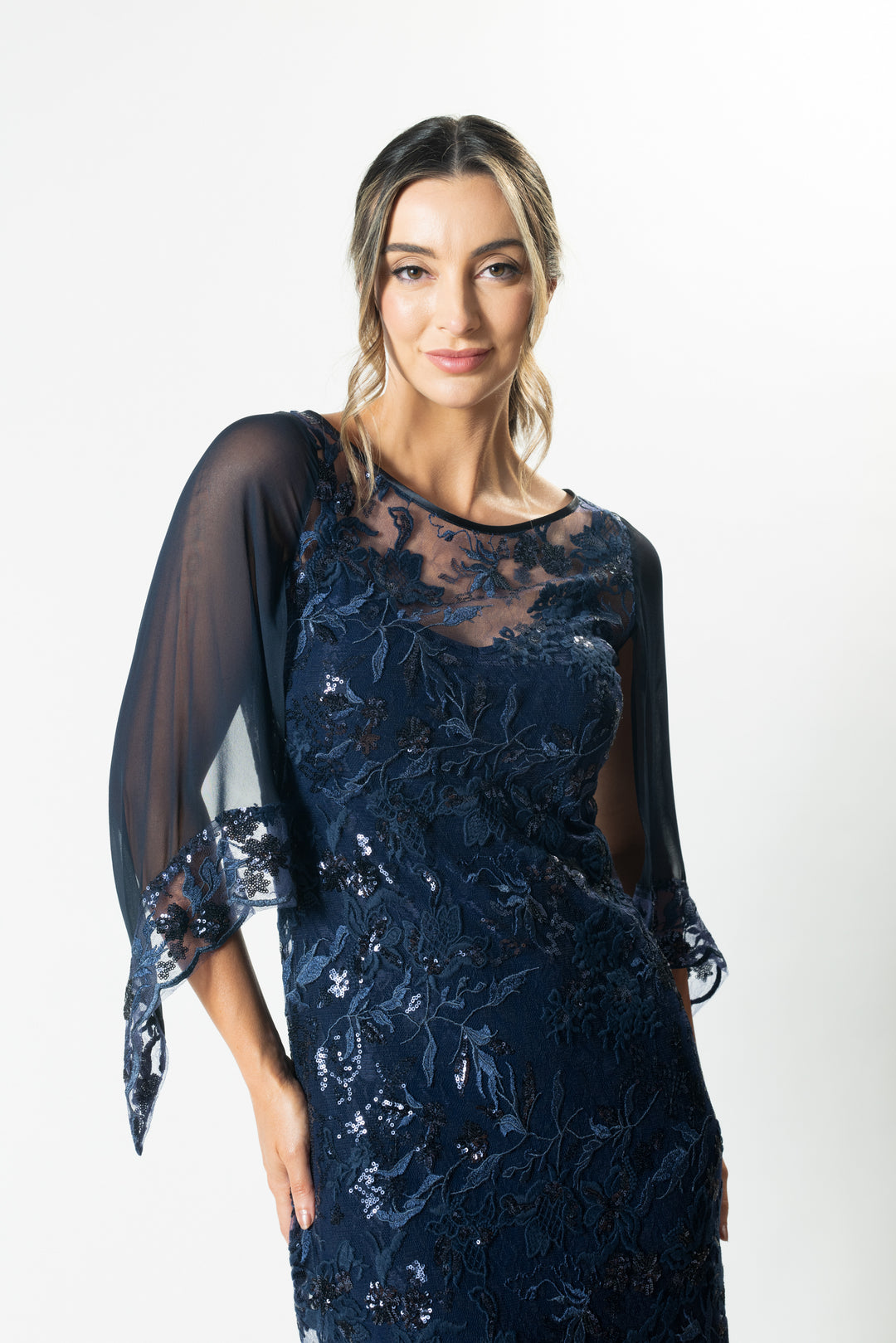 EVA Silk Sleeve Cocktail Dress