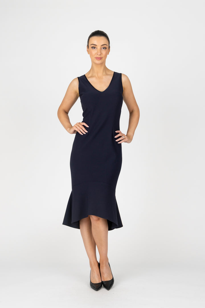 MIM Bond Flute Hem Cocktail Dress