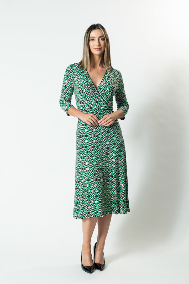 HORIZONS Wrap Front A-Line Dress