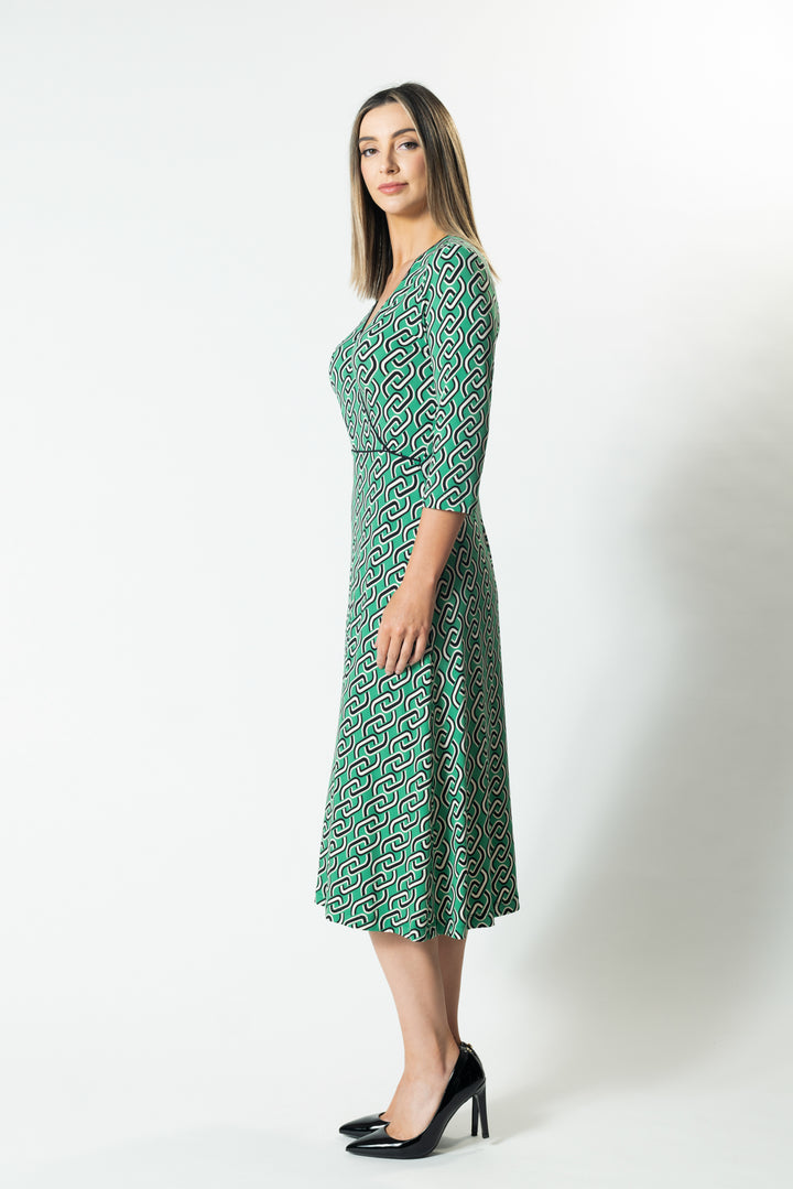 HORIZONS Wrap Front A-Line Dress