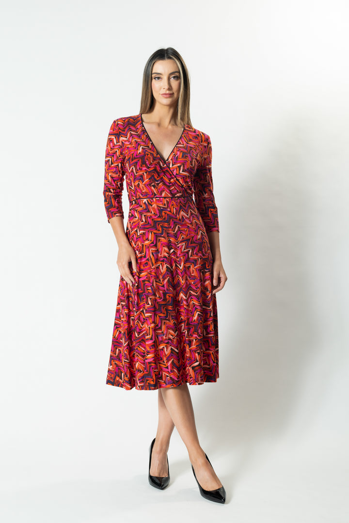 HORIZONS Wrap Front A-Line Dress