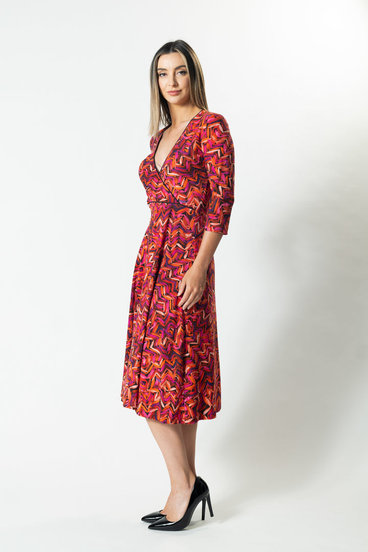 HORIZONS Wrap Front A-Line Dress