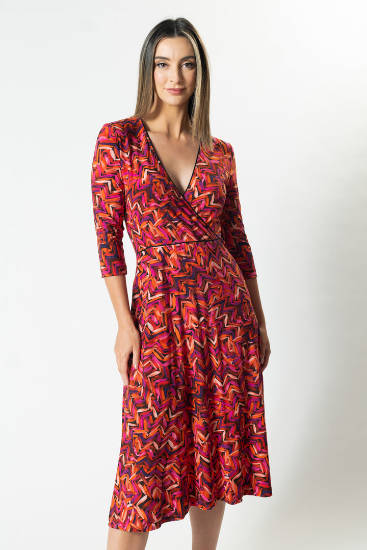 HORIZONS Wrap Front A-Line Dress
