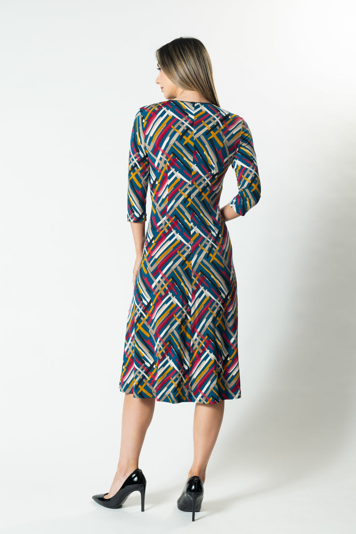 HORIZONS Wrap Front A-Line Dress