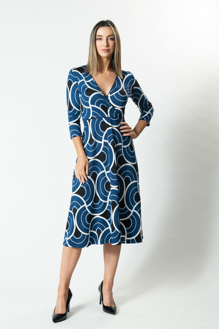 HORIZONS Wrap Front A-Line Dress