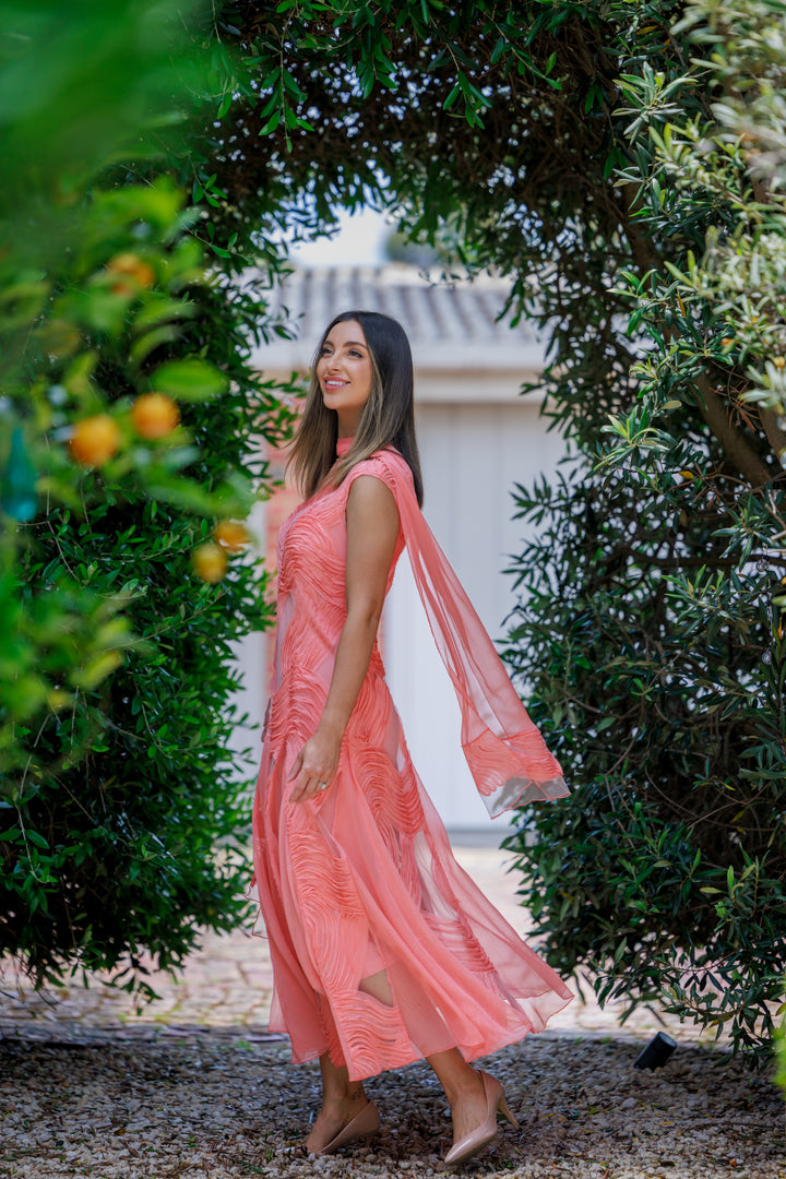 ATLANTIS Trimmed Chiffon Cocktail Scarf
