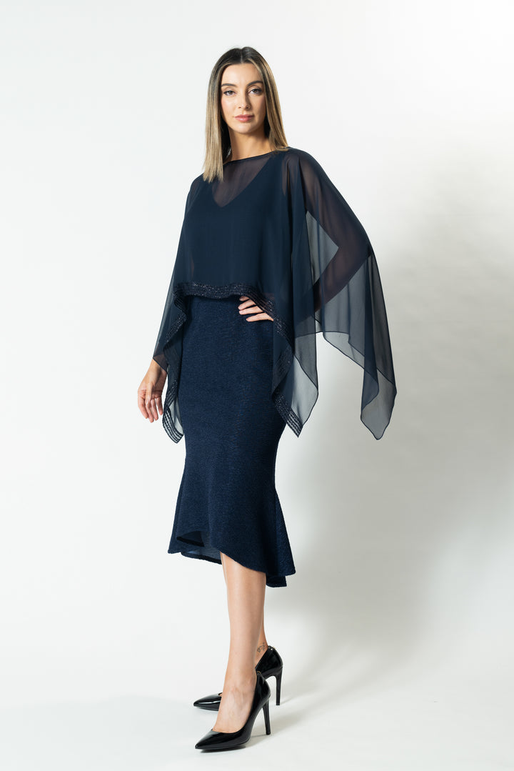 MIM Trimmed Silk Cube Capelette