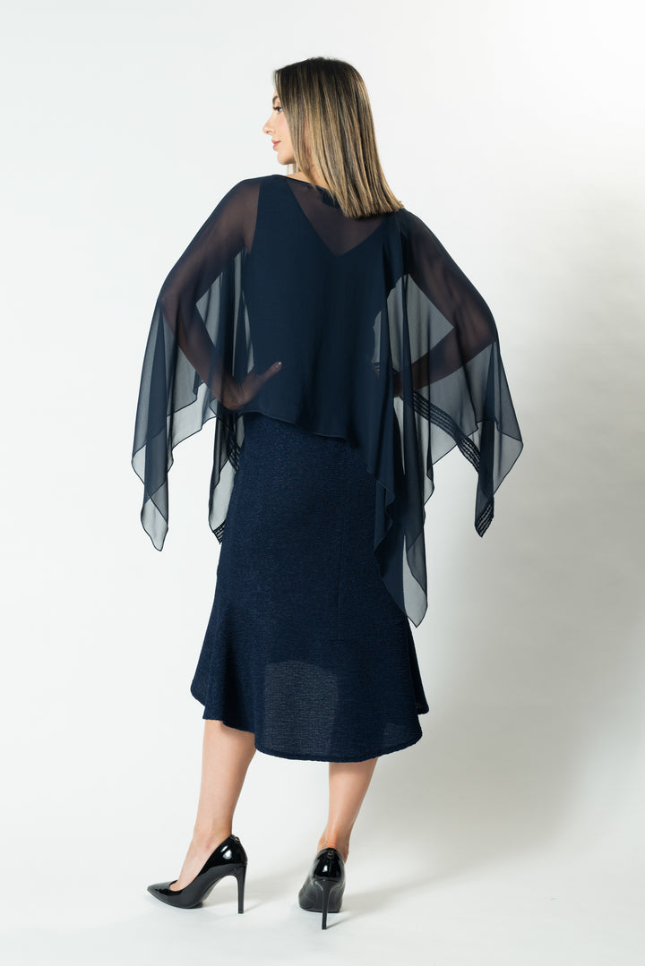 MIM Trimmed Silk Cube Capelette