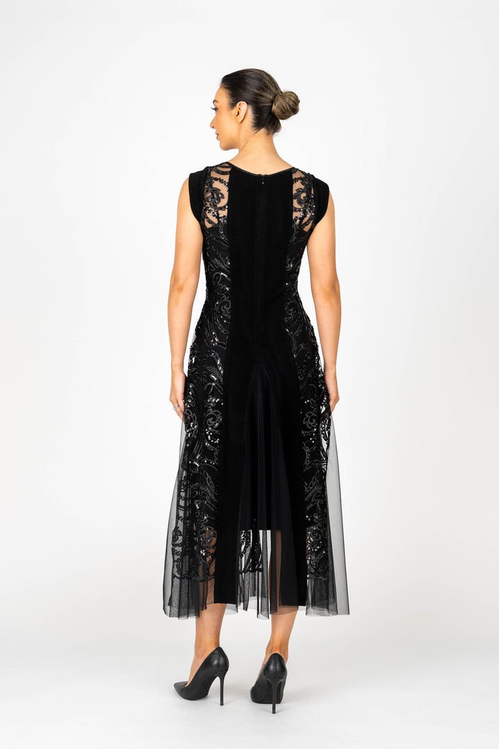 NINA Cap Sleeve Godet Gown