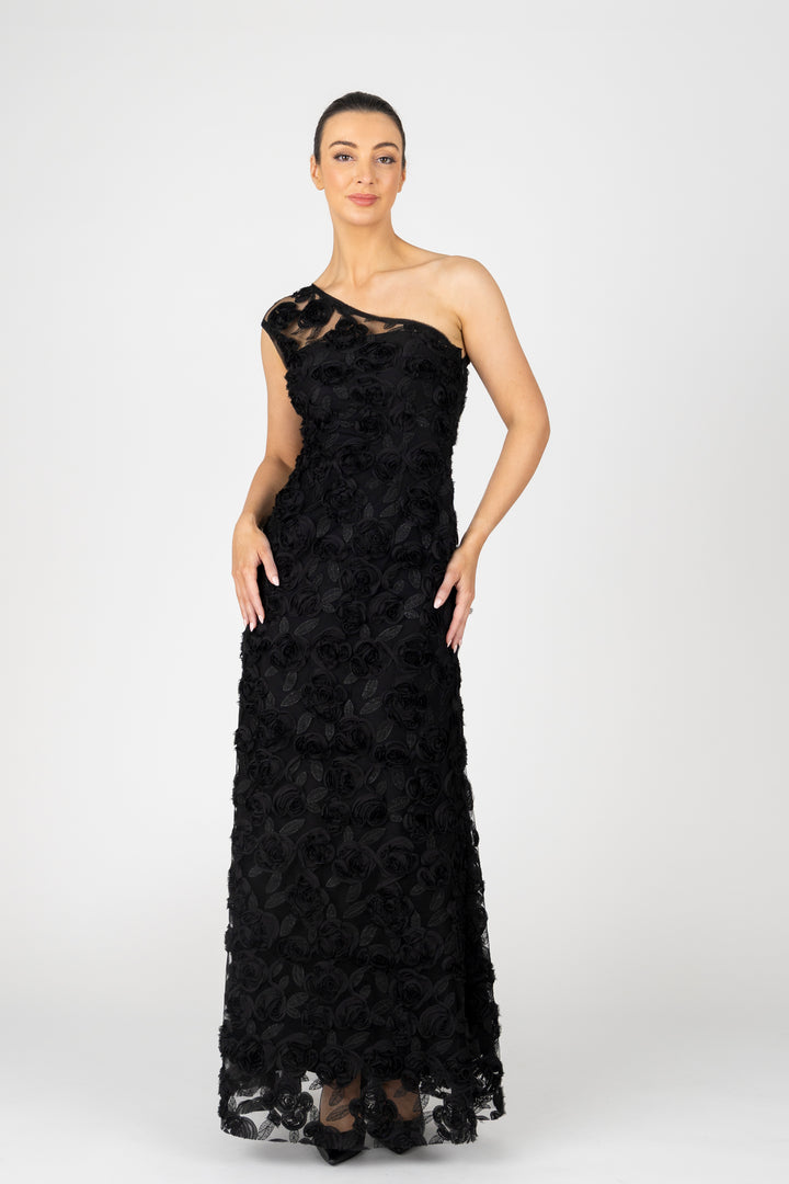 ROSETTE One Shoulder Gown
