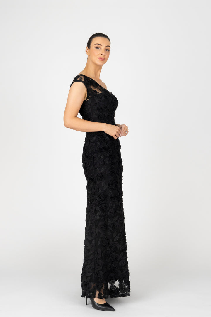 ROSETTE One Shoulder Gown