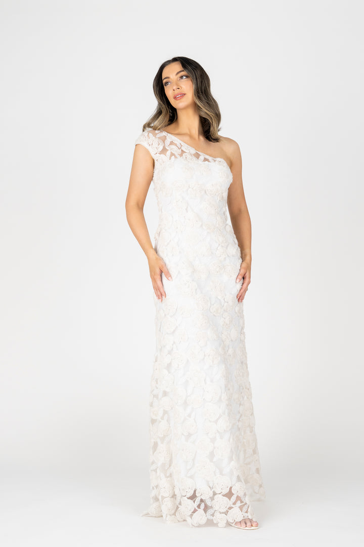 ROSETTE One Shoulder Gown