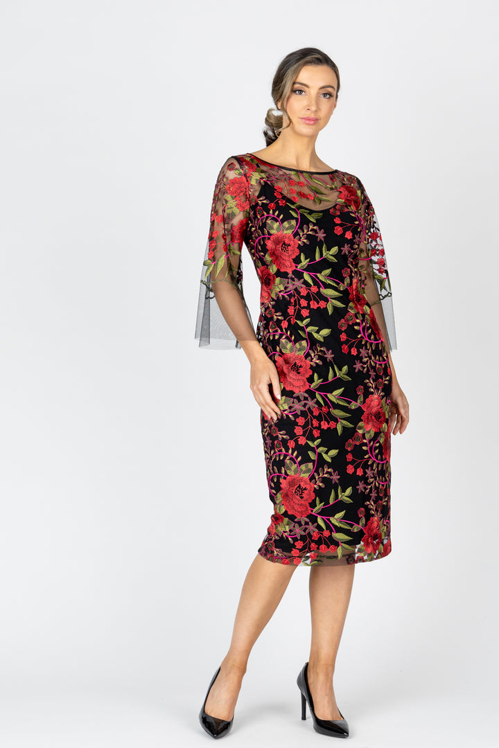 RUBY ROSE Bell Sleeve Midi Dress