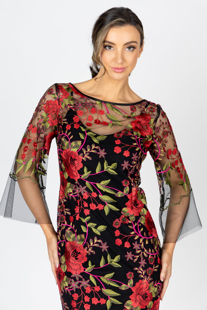 RUBY ROSE Bell Sleeve Midi Dress