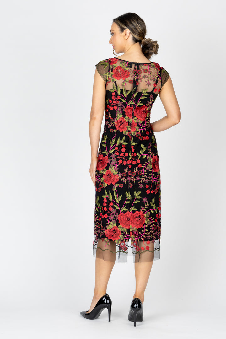 RUBY ROSE Cap Sleeve Midi Dress