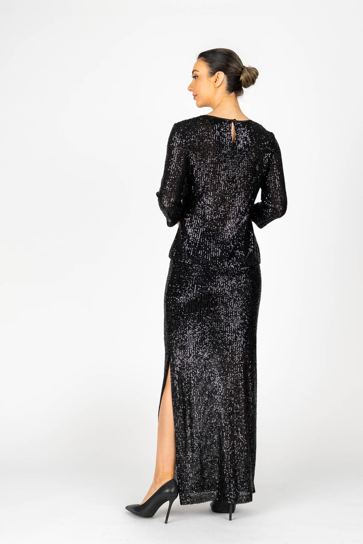 SHOWGIRL Sequin Split Maxi Skirt