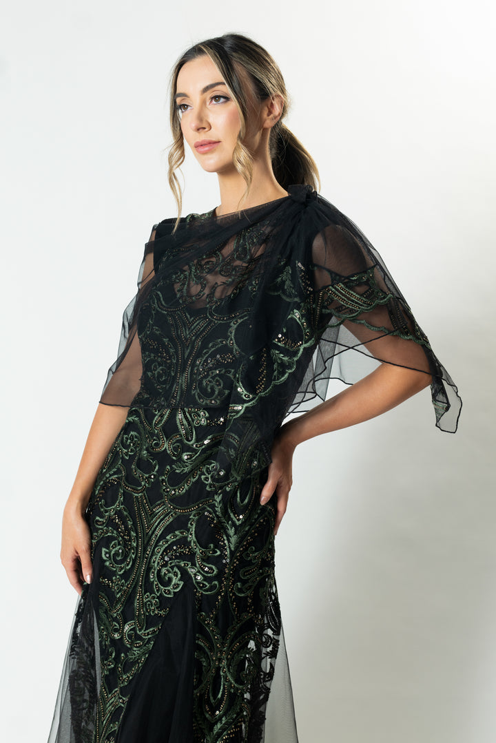 VERDE Trimmed Cocktail Scarf