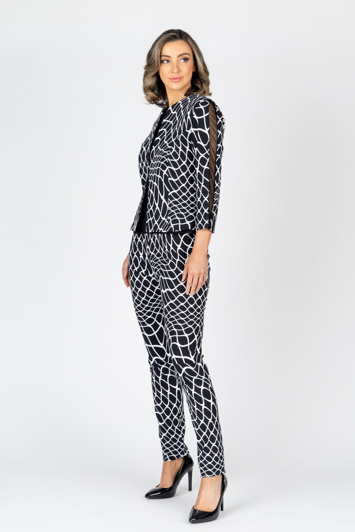 VERTIGO Mesh Detail Suit Jacket