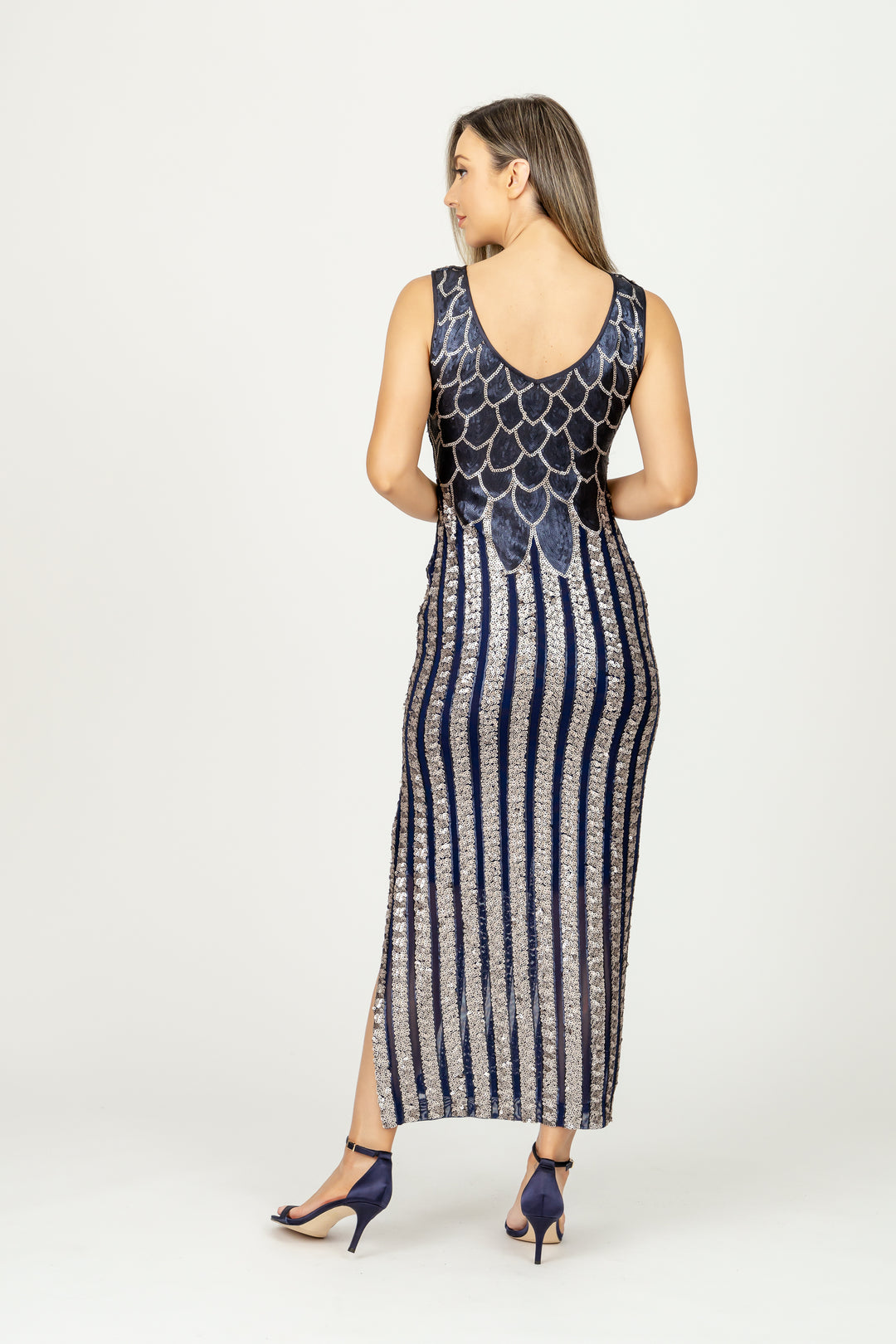 ZELDA Reversible Sequin Dress