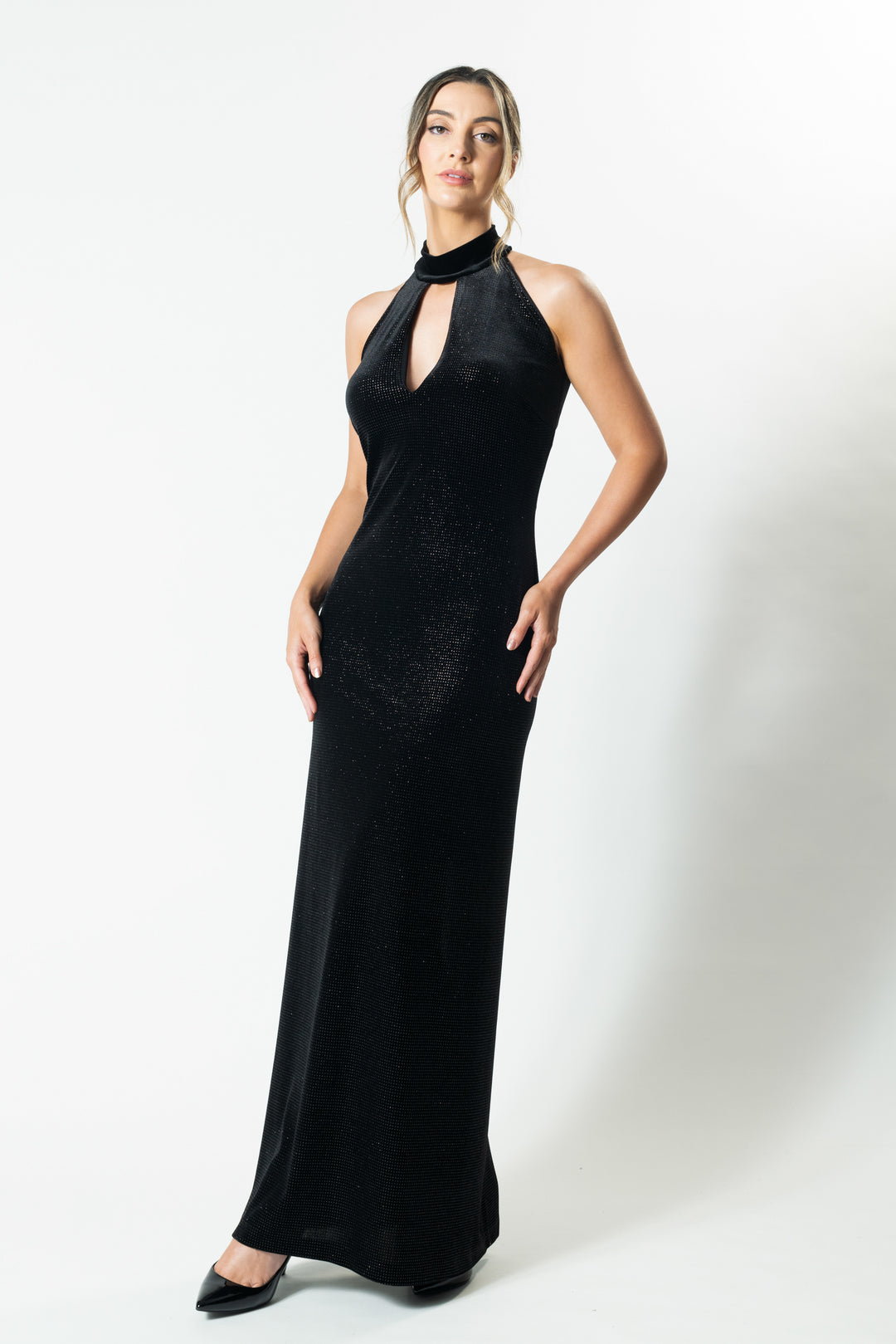 ZETA Polo Neck Gown