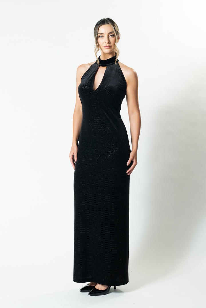ZETA Polo Neck Gown
