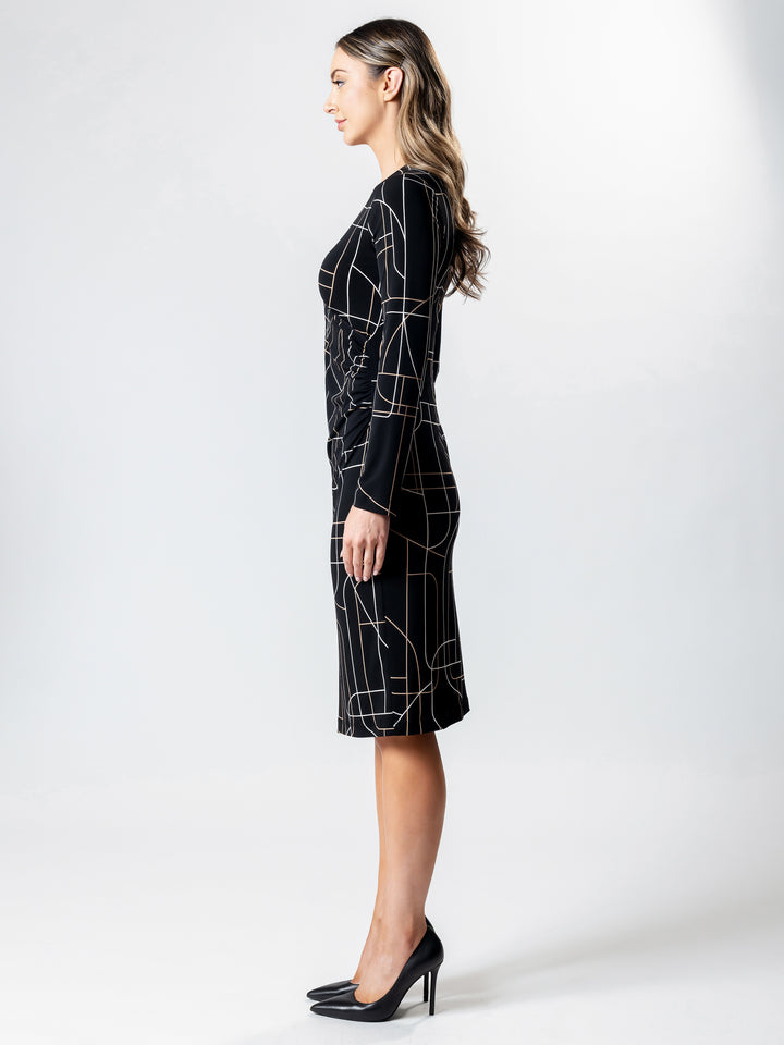 OASIS Long Sleeve Wrap Dress