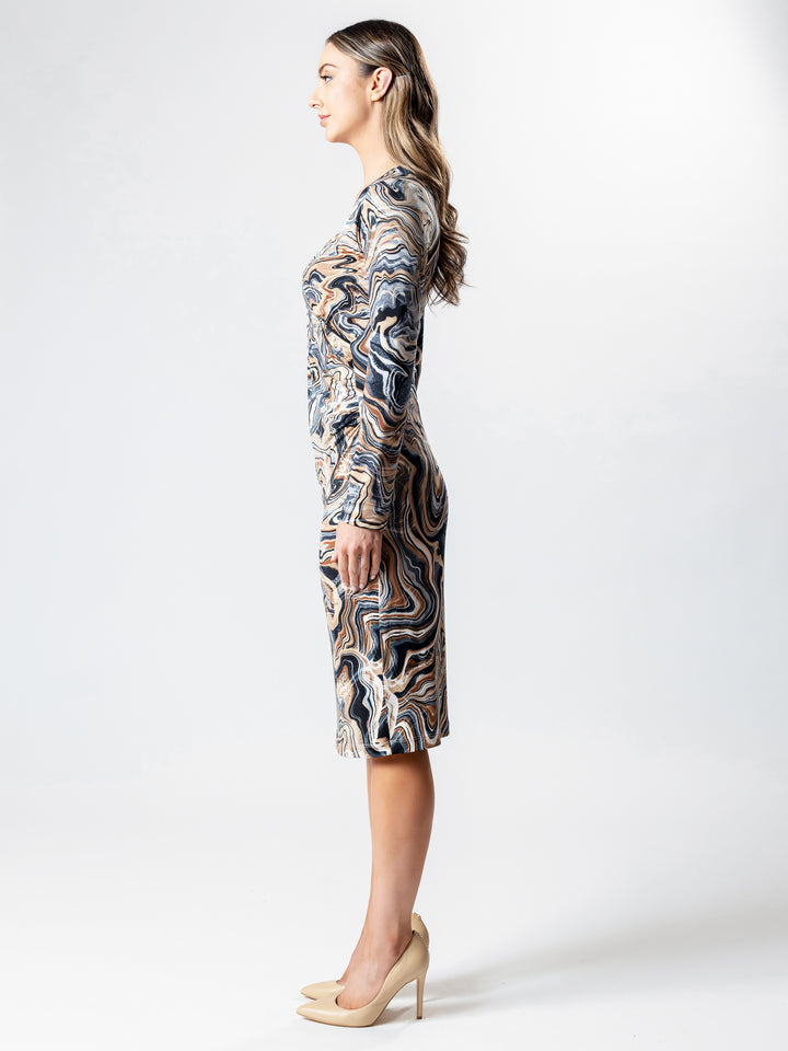 OASIS Long Sleeve Wrap Dress