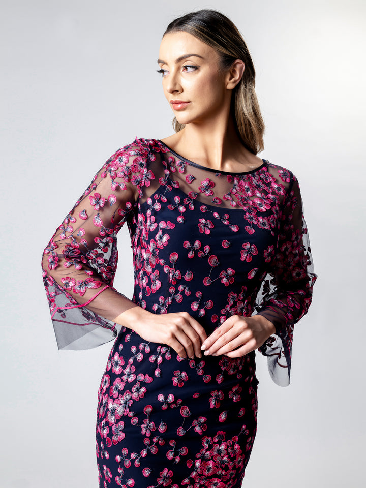 SANTORINI Bell Sleeve Cocktail Dress