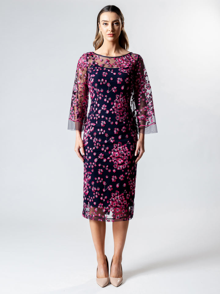 SANTORINI Bell Sleeve Cocktail Dress