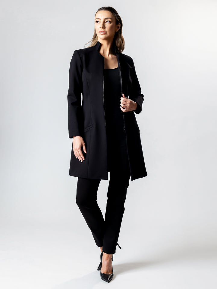 SICILY Standing Collar Long Jacket