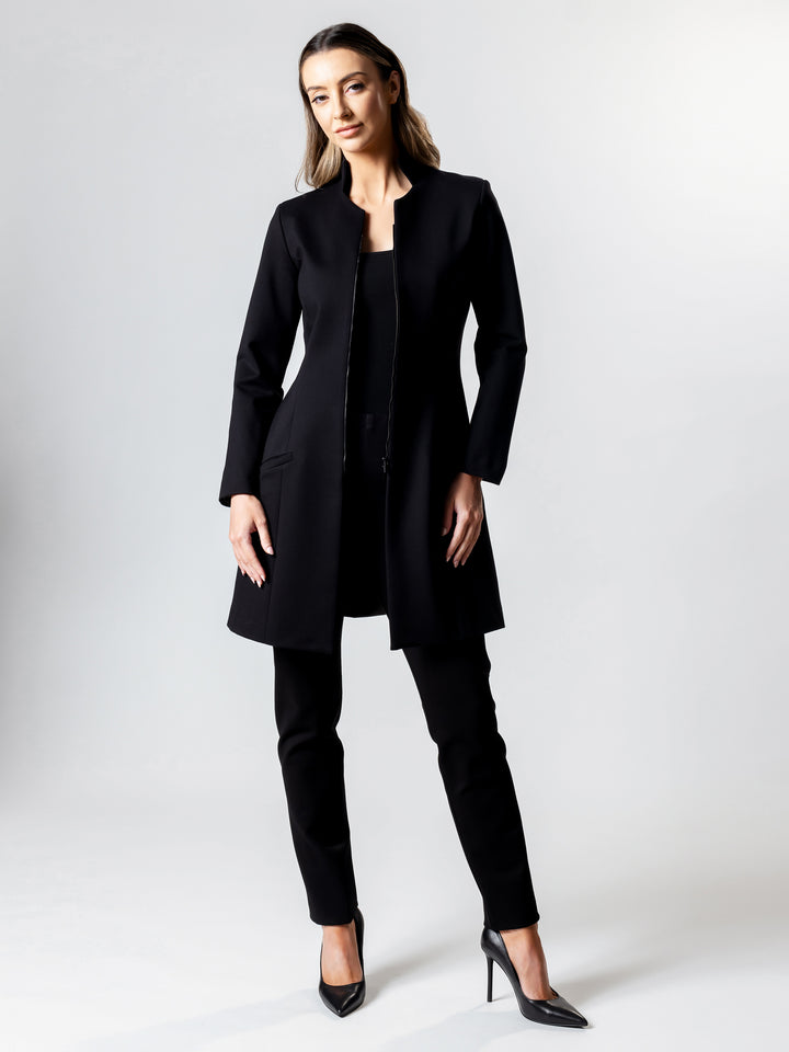 SICILY Standing Collar Long Jacket