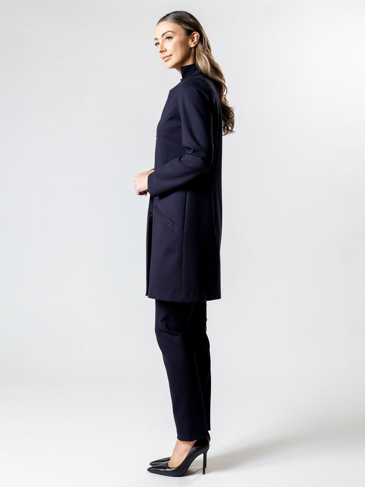 SICILY Standing Collar Long Jacket