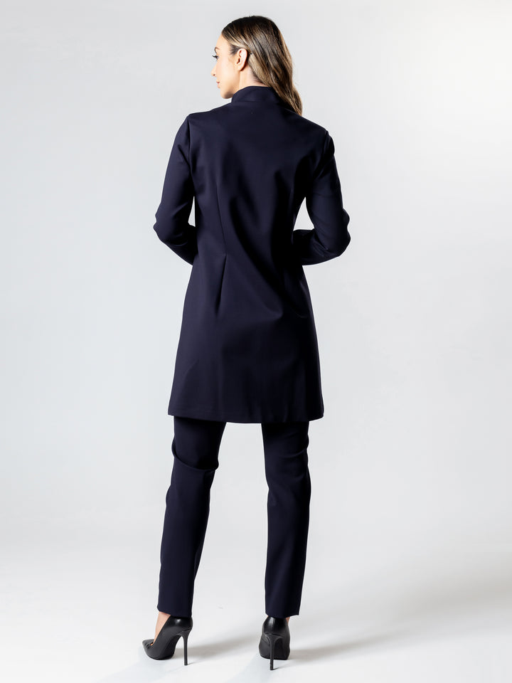 SICILY Standing Collar Long Jacket