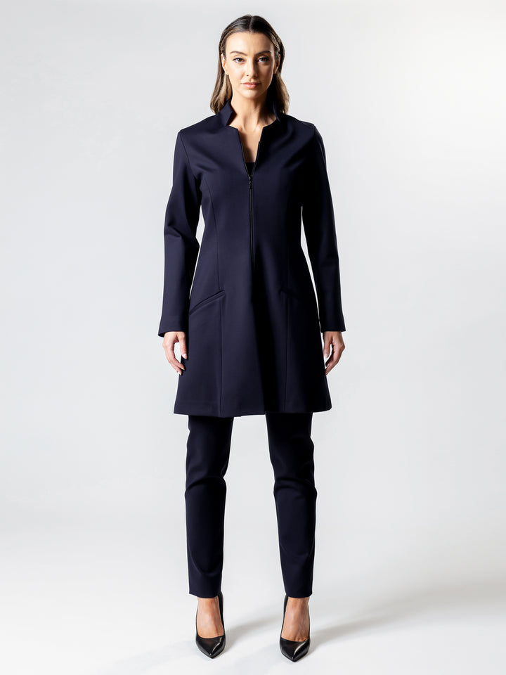 SICILY Standing Collar Long Jacket