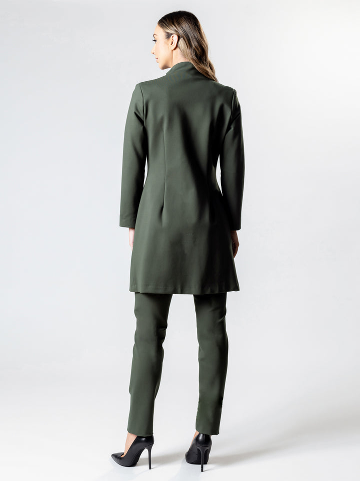 SICILY Standing Collar Long Jacket