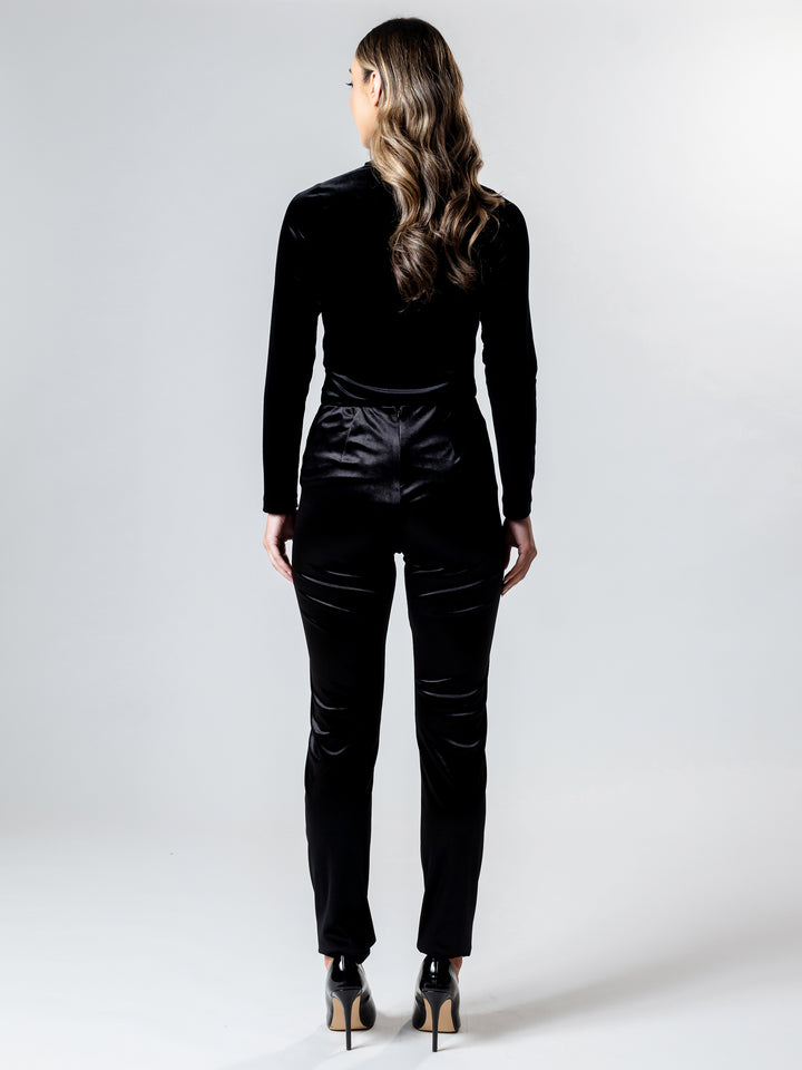SILHOUETTE Straight Leg Velvet Pant
