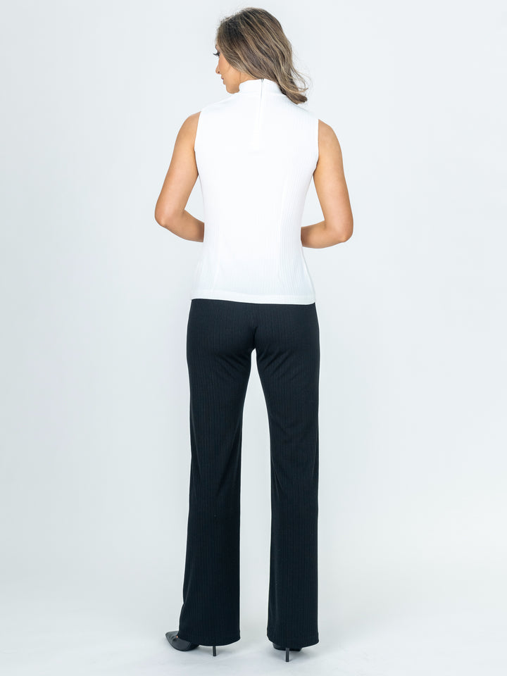 TEMPEST Ribbed Sleeveless Polo Top