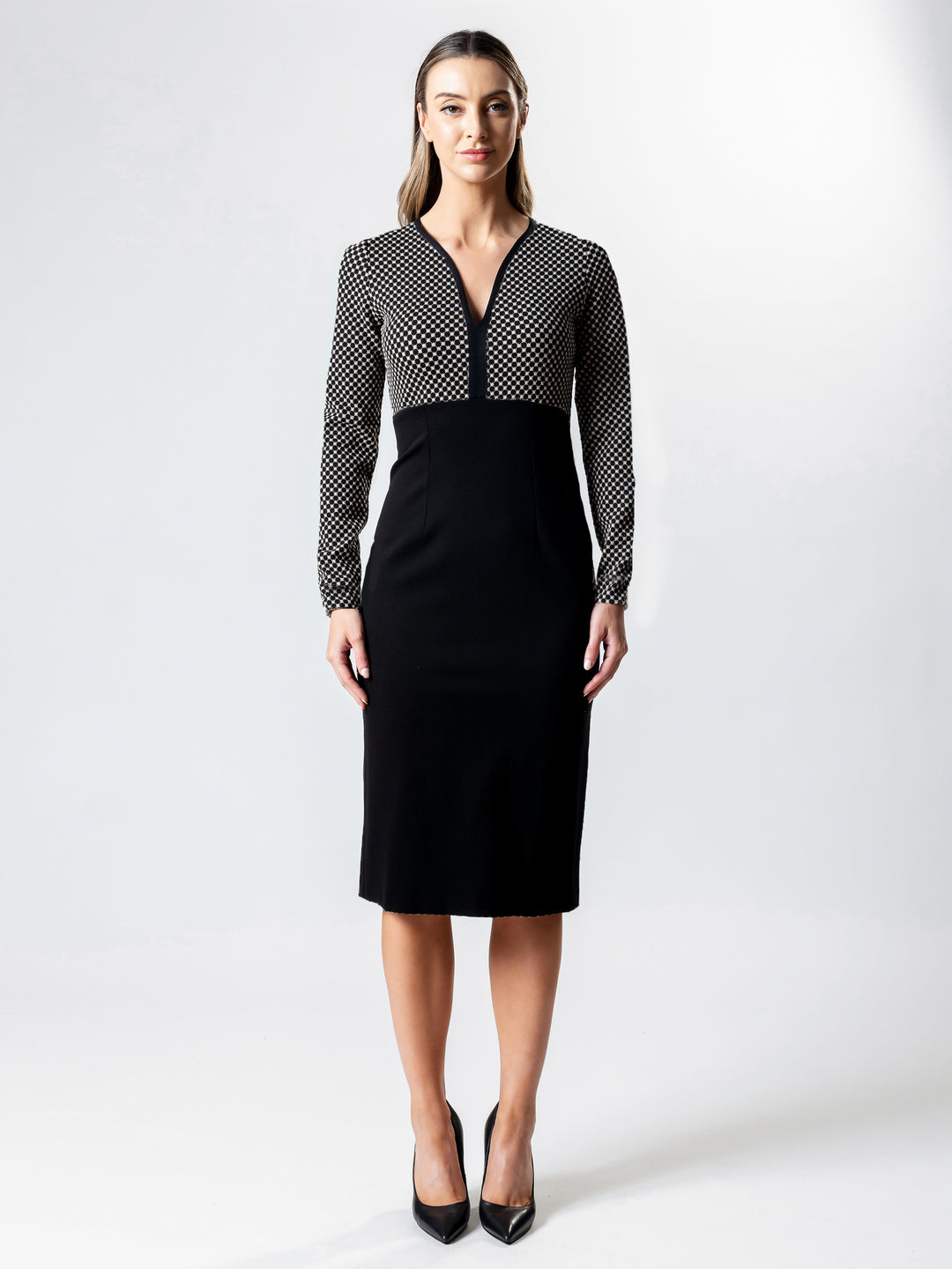 VERMONT Long Sleeve Panel Suit Dress