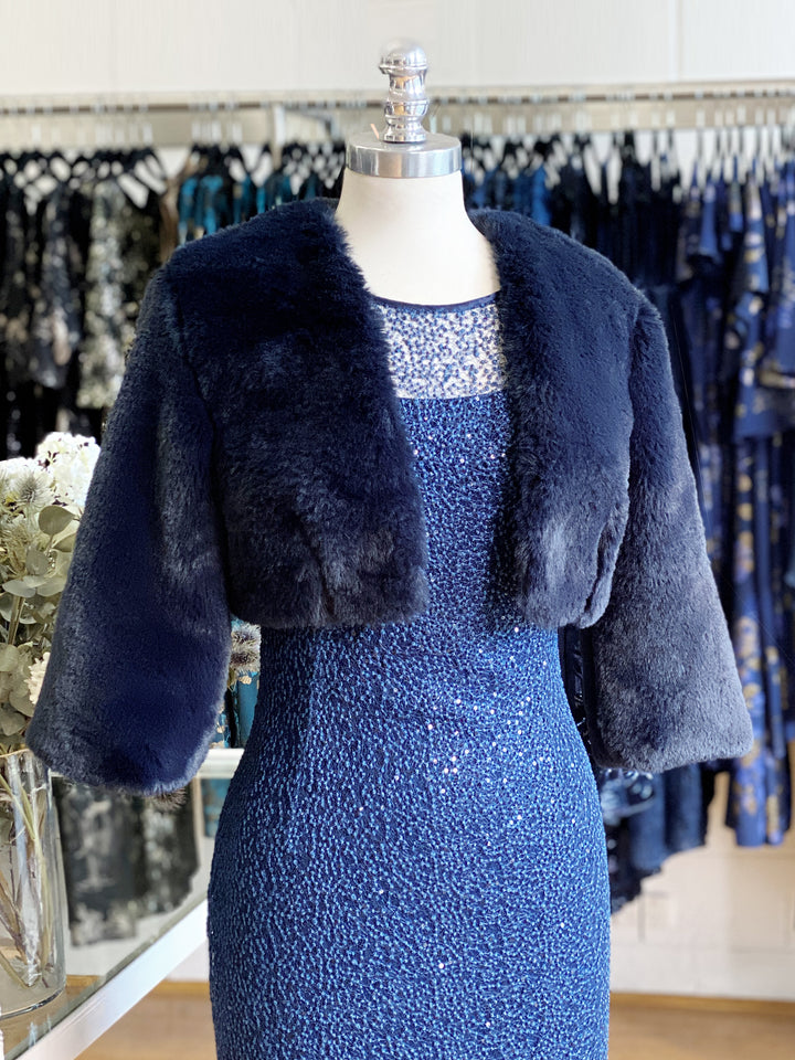 GLASGOW Cropped Faux Fur Jacket