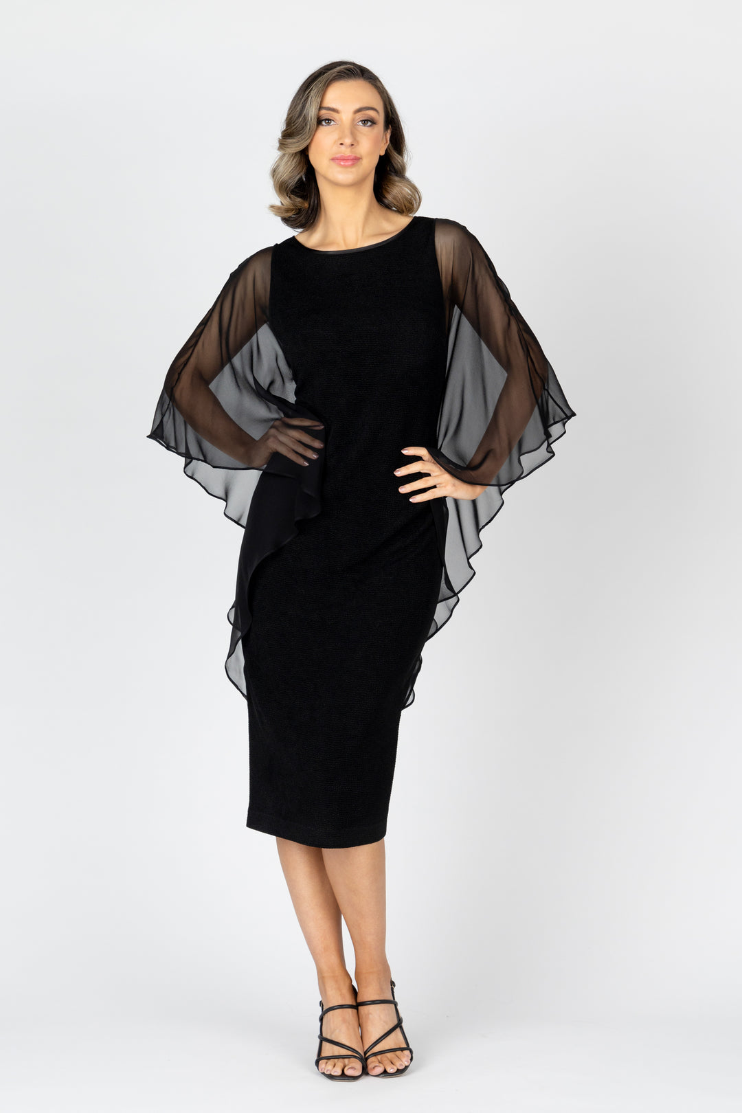 ARIA Drape Sleeve Dress